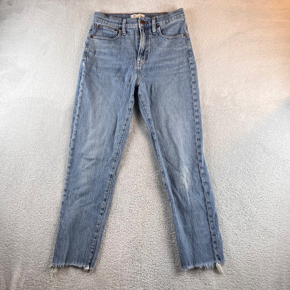 Madewell The Perfect Vintage Jean Light Wash Raw Hem AF691 Blue Size 27
